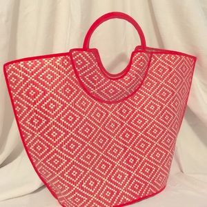 Hand Made Straw Beach Bag/Tote